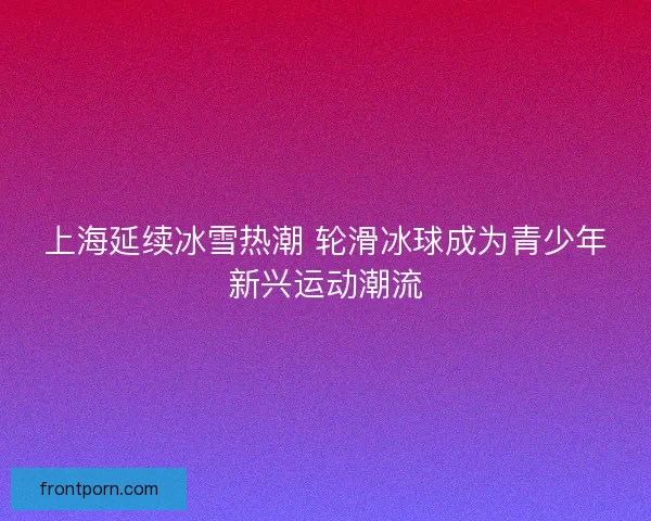 上海延续冰雪热潮 轮滑冰球成为青少年新兴运动潮流
